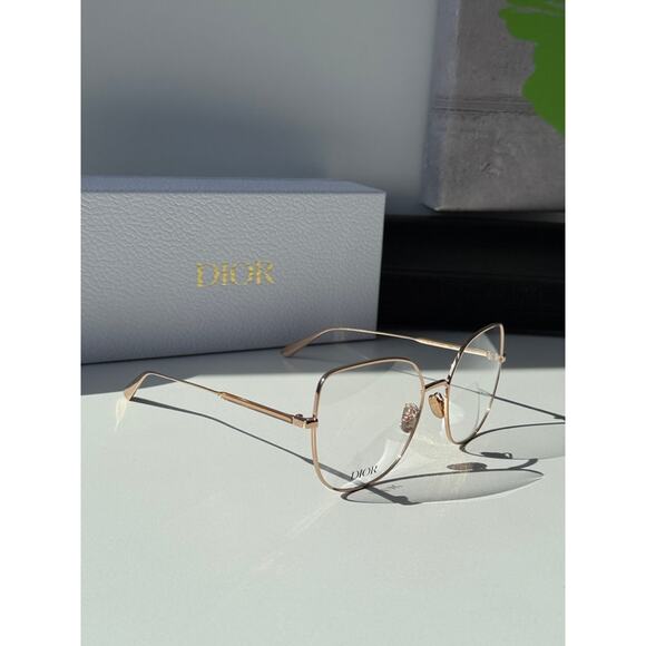 NEW Dior GemDiorO B1U Eyeglasses Frames in Rose Gold - Picture 6 of 8